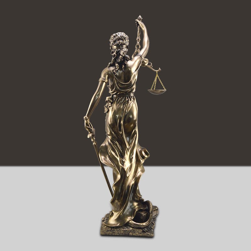 Przytulia Dom | Figurka Bogini Sprawiedliwości Lady Justice – Dekoracyjna Rzeźba z Żywicy 30 cm