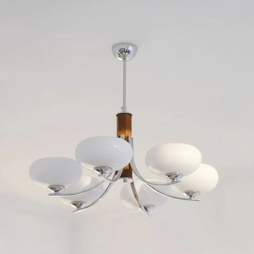 Przytulia Dom | Nowoczesny Żyrandol Sufitowy 3 lub 6 Punktów Światła – Designerska Lampa z Kulami Szklanymi E27