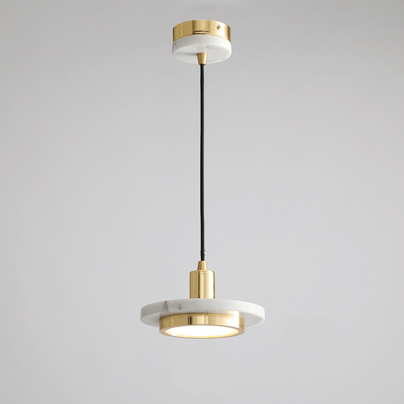 Przytulia Dom | Nowoczesna Lampa Wisząca LED Marmur – Designerska Lampa Sufitowa 20 cm