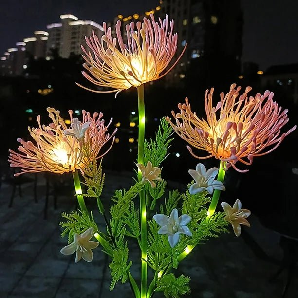 Przytulia Dom | Lampa Dekoracyjna LED Kwiaty Fairy 75 cm – Ozdobna Lampa Stołowa/Stojąca ze Stali Nierdzewnej
