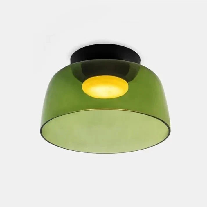 Przytulia Dom | Skandynawska Lampa Sufitowa LED Szklana 18W – Designerski Plafon Vintage 3 Barwy