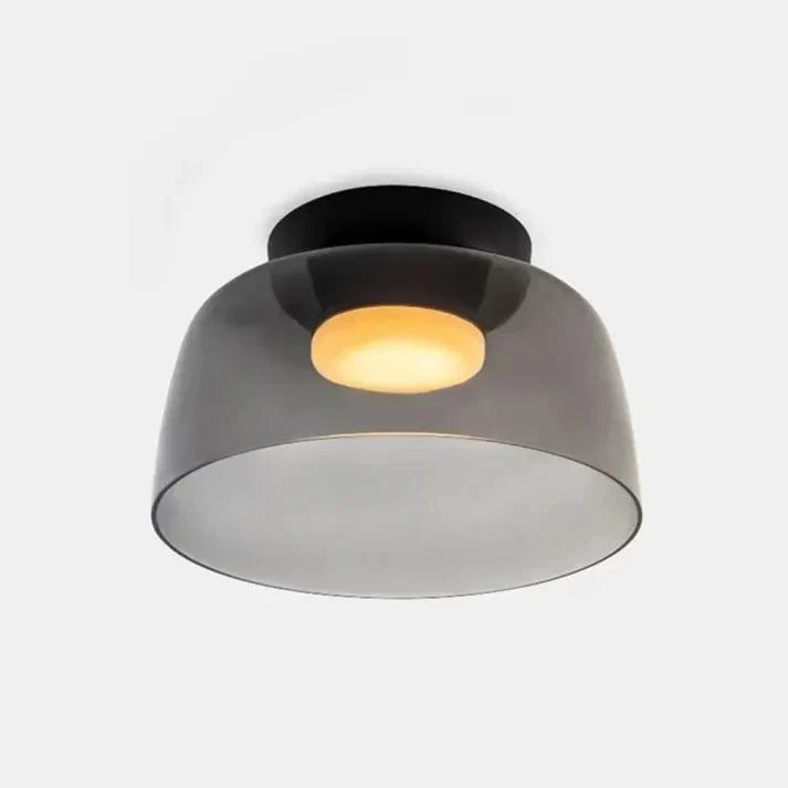 Przytulia Dom | Skandynawska Lampa Sufitowa LED Szklana 18W – Designerski Plafon Vintage 3 Barwy