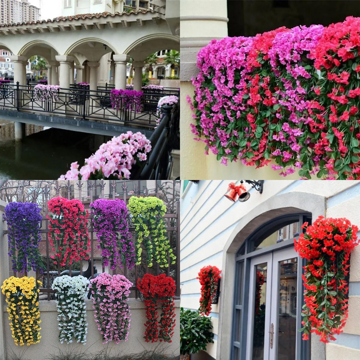 Przytulia Dom | Sztuczna Orchidea Zwisająca – Dekoracyjne Kwiaty Orchidei z Jedwabiu 90 cm