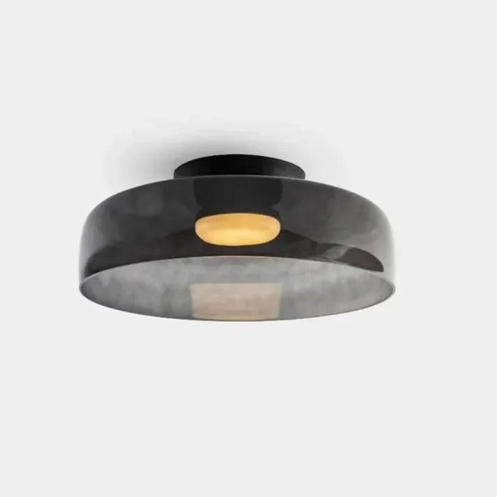 Przytulia Dom | Skandynawska Lampa Sufitowa LED Szklana 18W – Designerski Plafon Vintage 3 Barwy