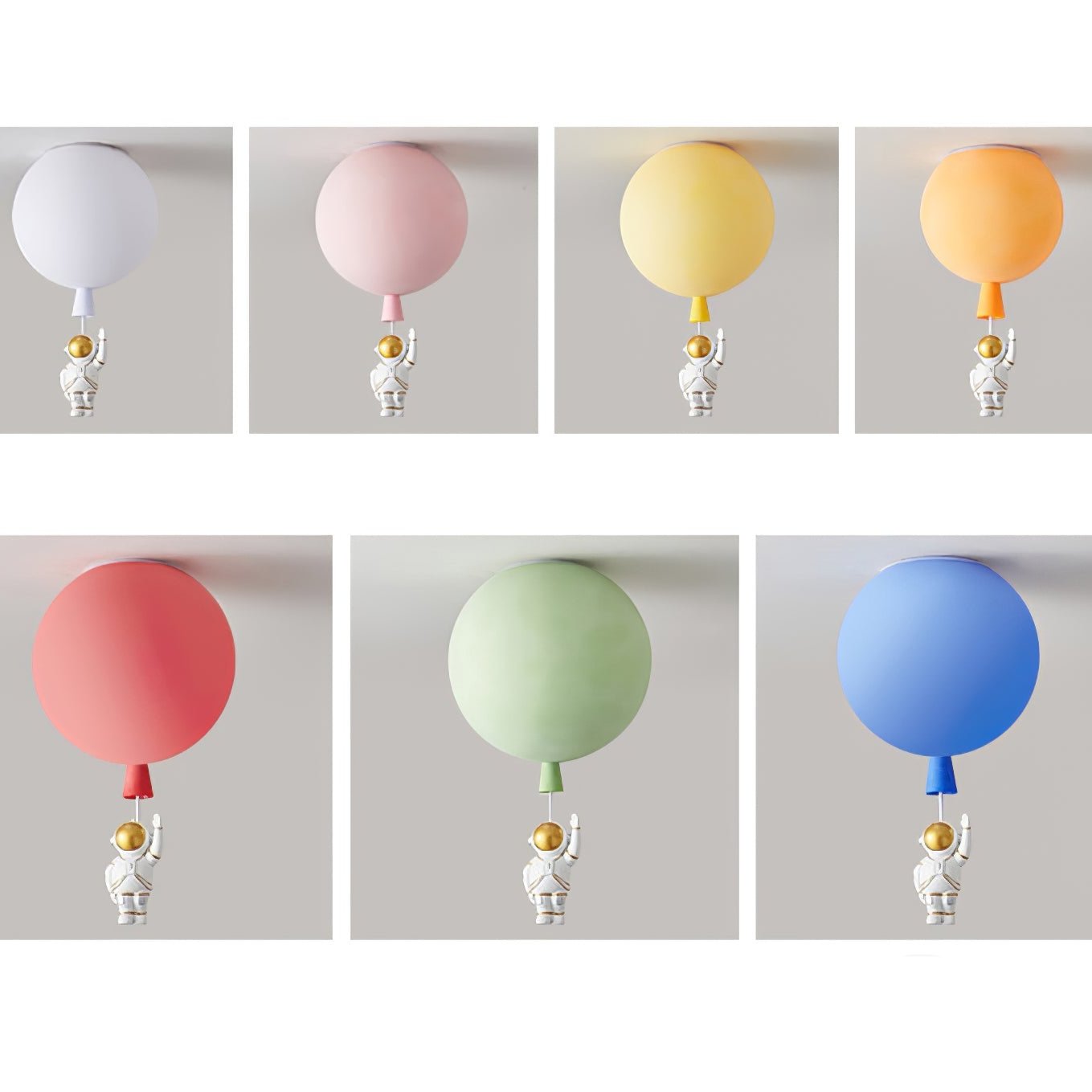 Przytulia Dom | Lampa Sufitowa LED Księżyc i Astronauta – Dekoracyjny Plafon E27