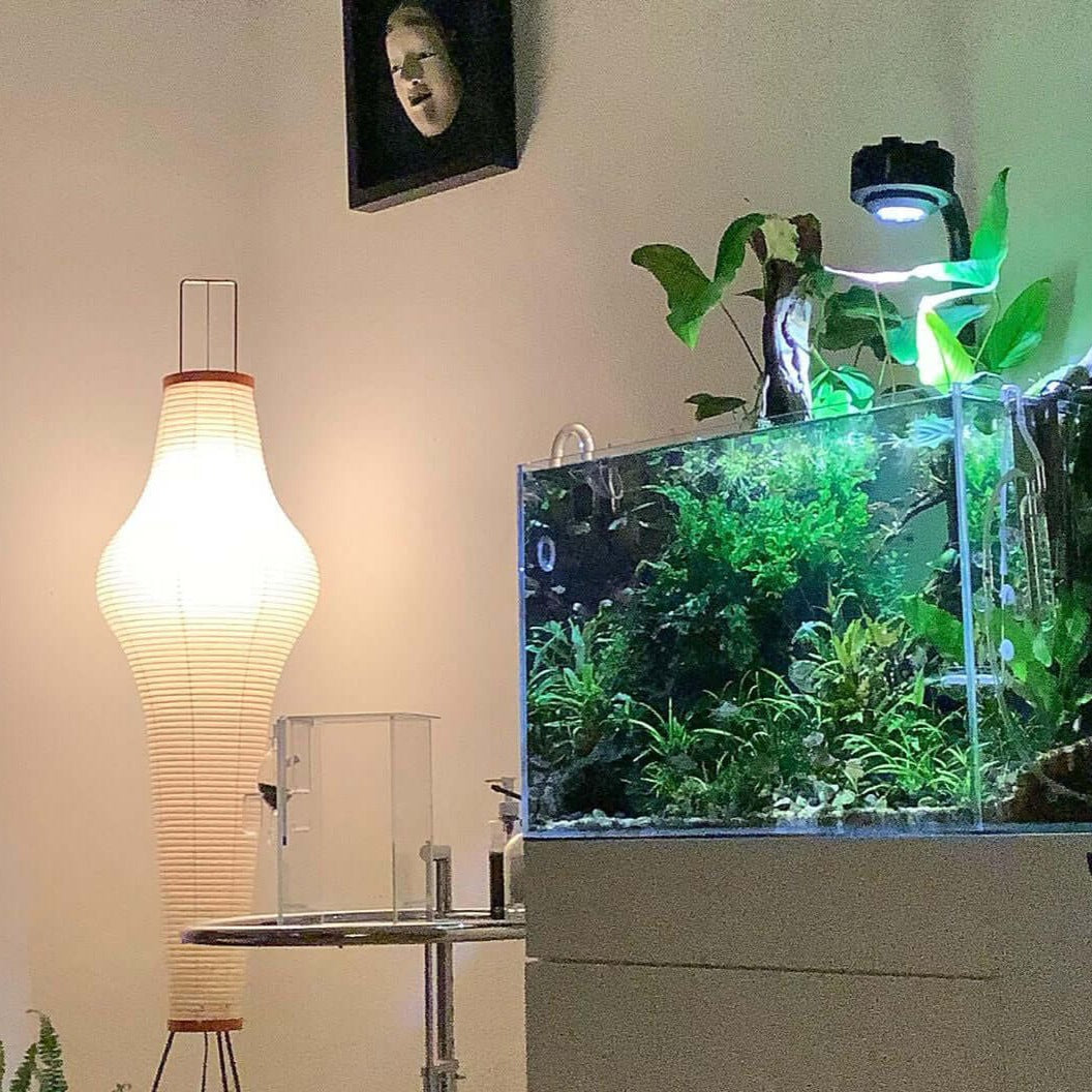 Przytulia Dom | Lampa Podłogowa z Papieru Ryżowego E27 – Designerska Lampa Stojąca Styl Japandi