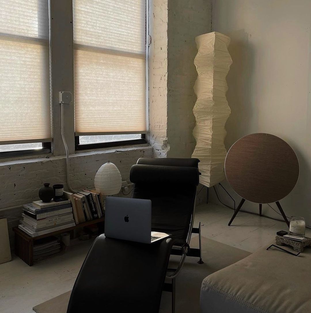 Przytulia Dom | Lampa Podłogowa z Papieru Ryżowego E27 – Designerska Lampa Stojąca Styl Japandi