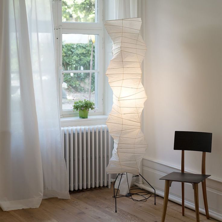 Przytulia Dom | Lampa Podłogowa z Papieru Ryżowego E27 – Designerska Lampa Stojąca Styl Japandi