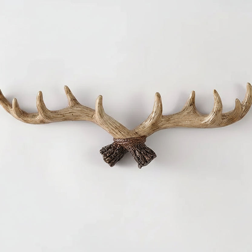 Przytulia Dom | Dekoracyjny Wieszak Ścienny w Kształcie Poroża – Vintage Hak na Ubrania do Przedpokoju