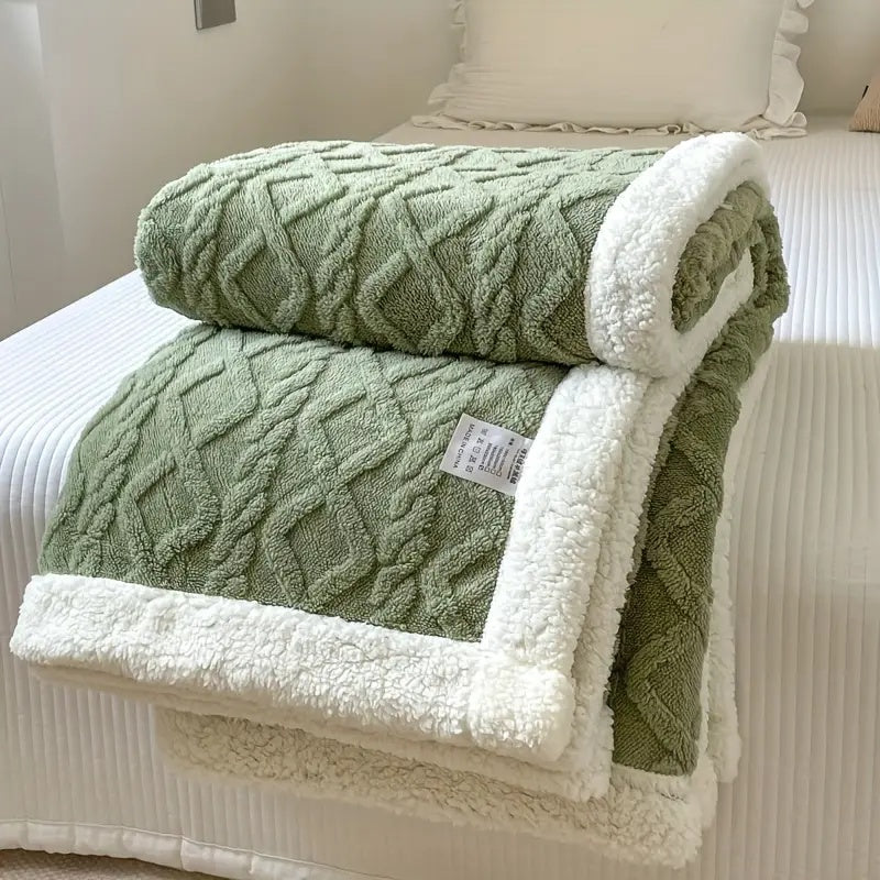 Przytulia Dom | CozySherpa Koc Sherpa Fleece – Miękki Koc do Salonu na Sofę i Łóżko