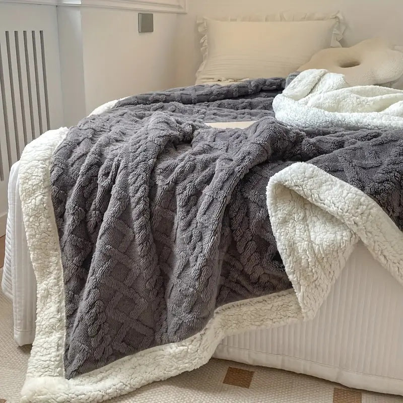Przytulia Dom | CozySherpa Koc Sherpa Fleece – Miękki Koc do Salonu na Sofę i Łóżko