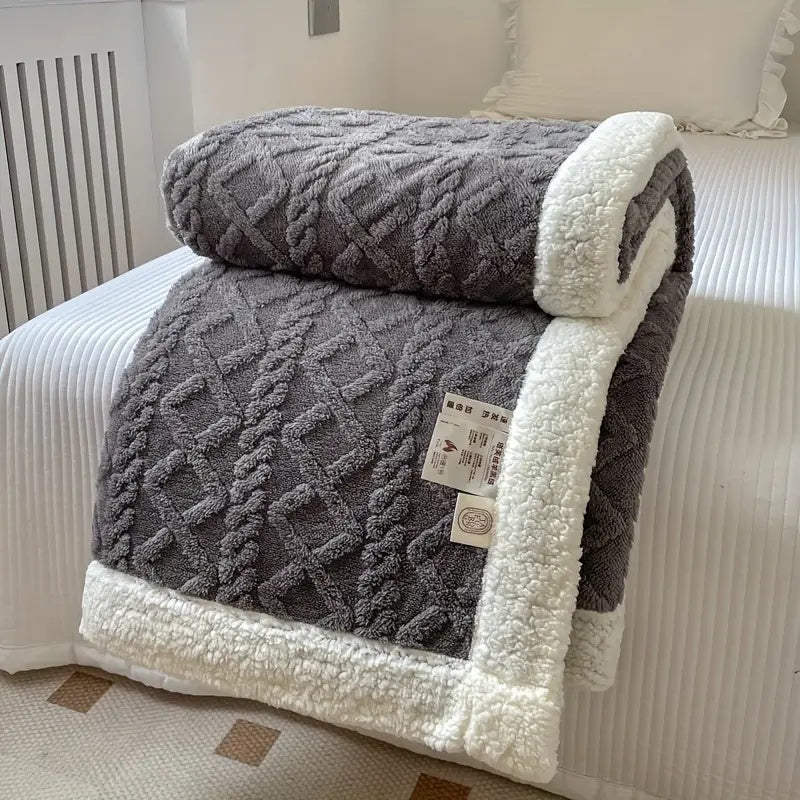 Przytulia Dom | CozySherpa Koc Sherpa Fleece – Miękki Koc do Salonu na Sofę i Łóżko