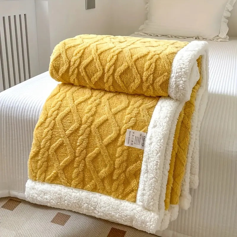 Przytulia Dom | CozySherpa Koc Sherpa Fleece – Miękki Koc do Salonu na Sofę i Łóżko