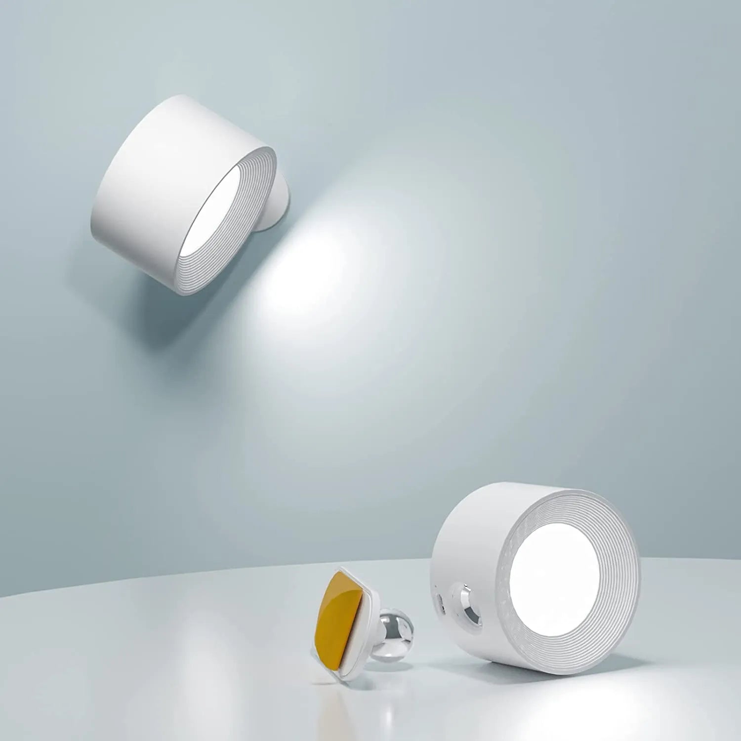 Przytulia Dom | Bezprzewodowa Lampa Ścienna LED – Regulowana 360° Lampka Dimmable USB