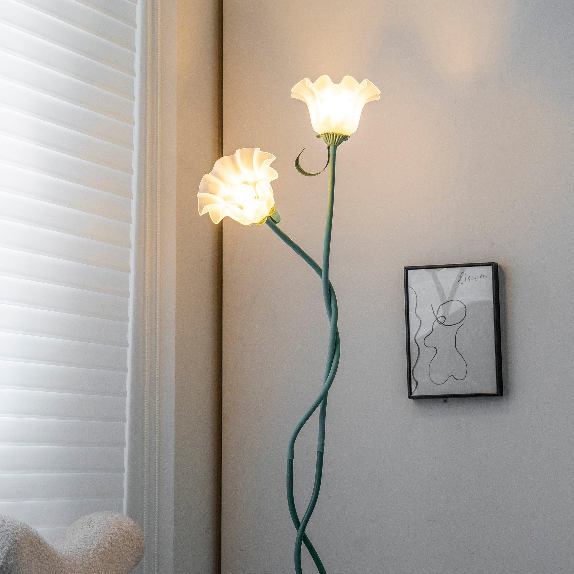 Przytulia Dom | Lampa Podłogowa LED E27 – Designerska Lampa Stojąca Kwiaty (2/3 Punkty)