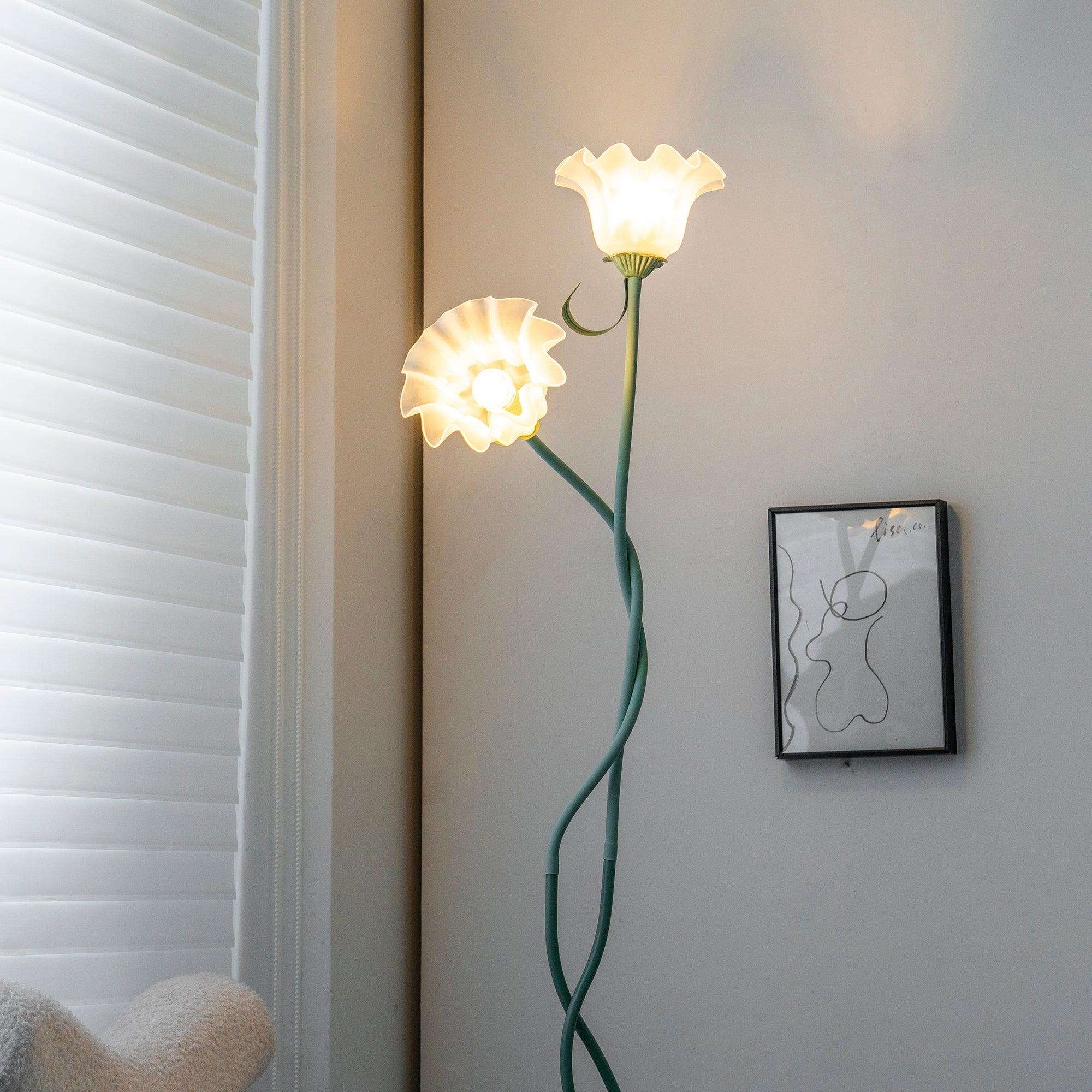 Przytulia Dom | Lampa Podłogowa LED E27 – Designerska Lampa Stojąca Kwiaty (2/3 Punkty)