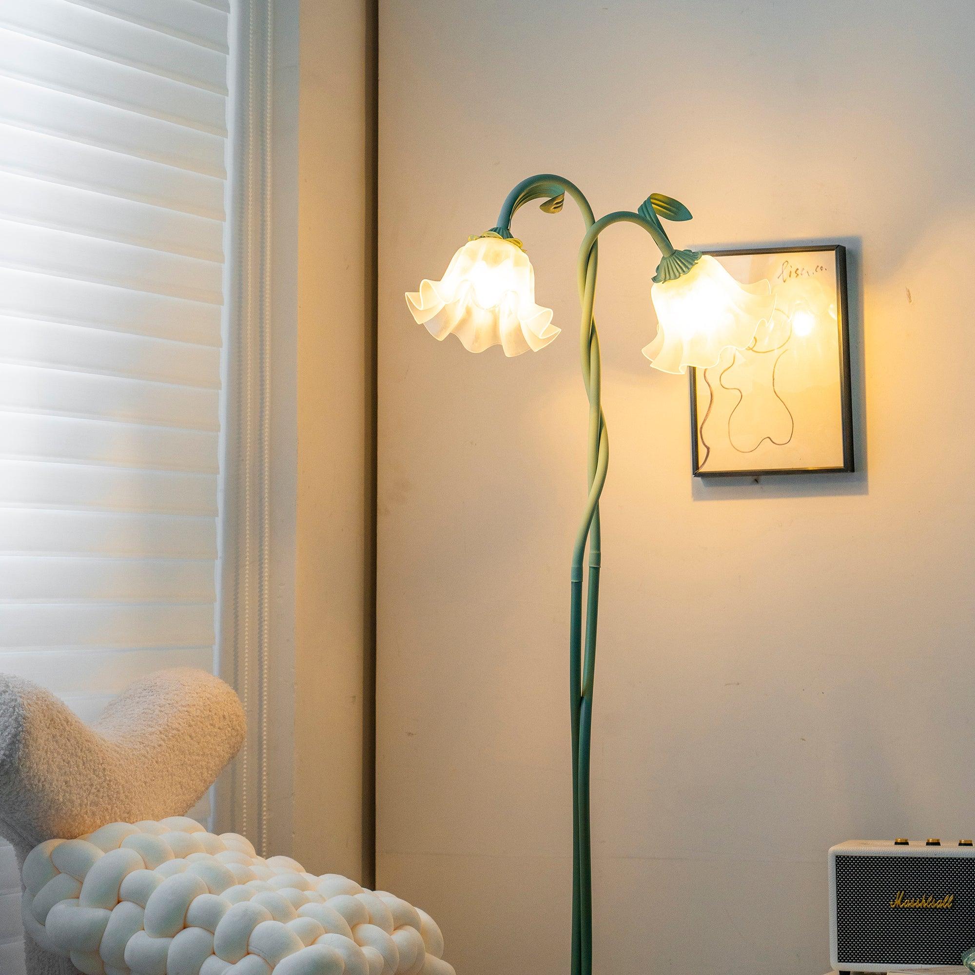 Przytulia Dom | Lampa Podłogowa LED E27 – Designerska Lampa Stojąca Kwiaty (2/3 Punkty)