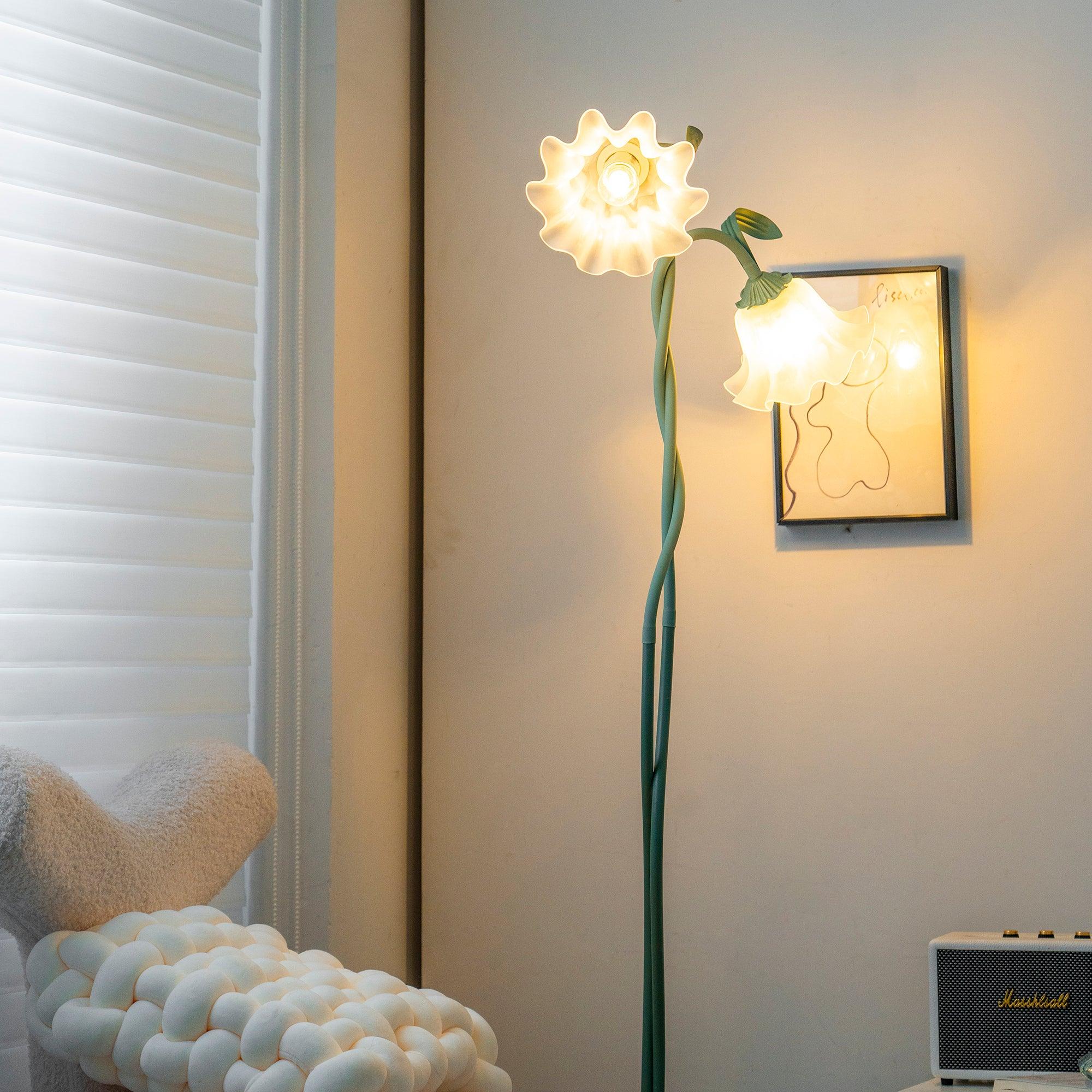 Przytulia Dom | Lampa Podłogowa LED E27 – Designerska Lampa Stojąca Kwiaty (2/3 Punkty)