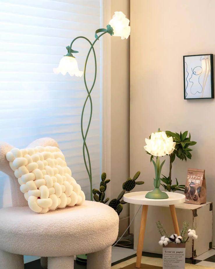 Przytulia Dom | Lampa Podłogowa LED E27 – Designerska Lampa Stojąca Kwiaty (2/3 Punkty)