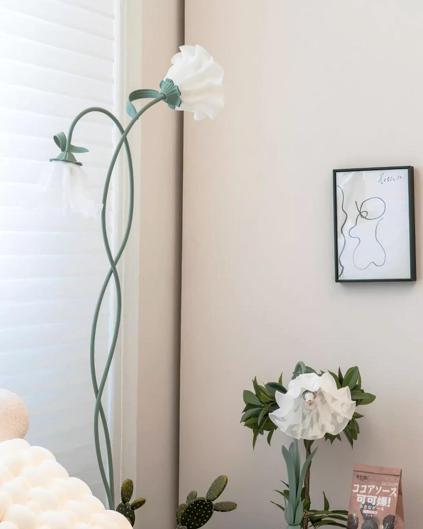 Przytulia Dom | Lampa Podłogowa LED E27 – Designerska Lampa Stojąca Kwiaty (2/3 Punkty)