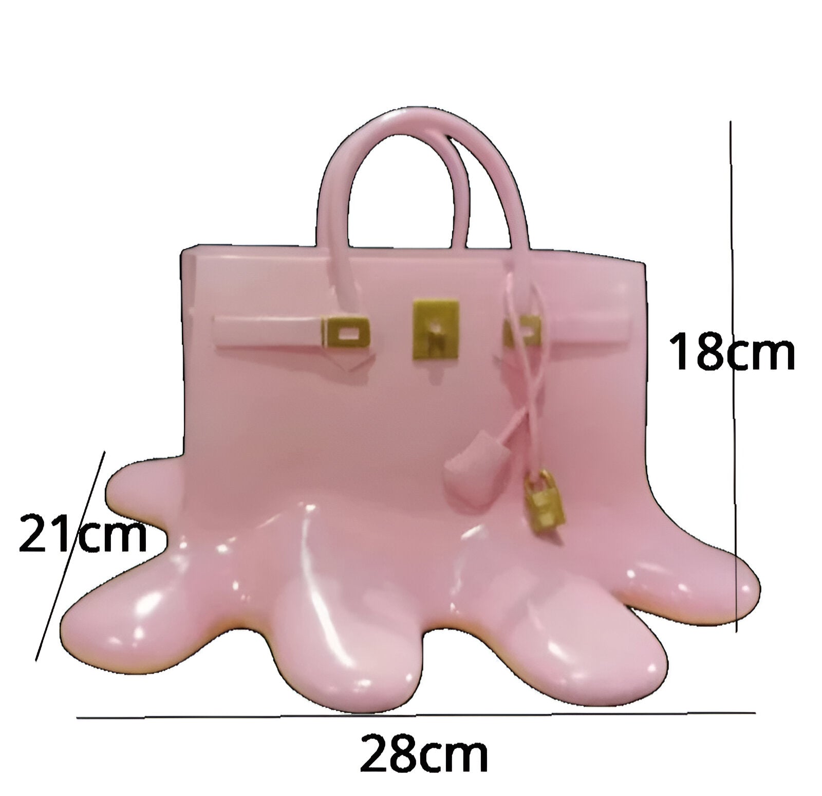 Przytulia Dom | Dekoracyjny Wazon w Kształcie Torebki – Designerski Wazon z Żywicy 28 cm