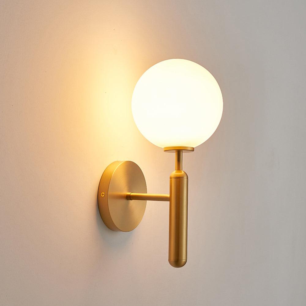 Przytulia Dom | Lampa Ścienna E14 – Skandynawska Lampa Ścienna Mosiądz i Szkło