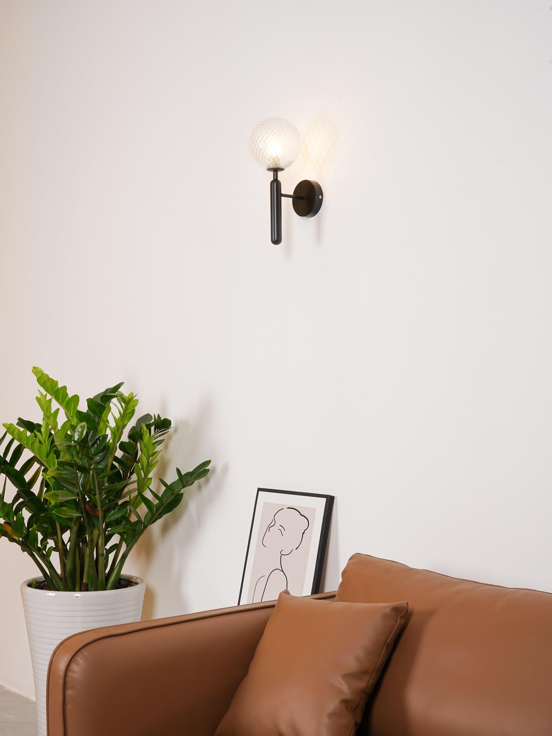 Przytulia Dom | Lampa Ścienna E14 – Skandynawska Lampa Ścienna Mosiądz i Szkło