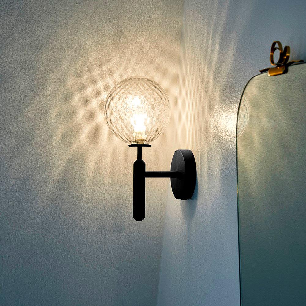 Przytulia Dom | Lampa Ścienna E14 – Skandynawska Lampa Ścienna Mosiądz i Szkło