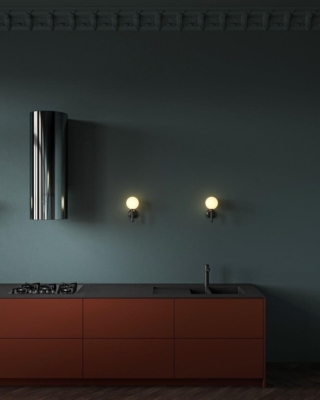 Przytulia Dom | Lampa Ścienna E14 – Skandynawska Lampa Ścienna Mosiądz i Szkło