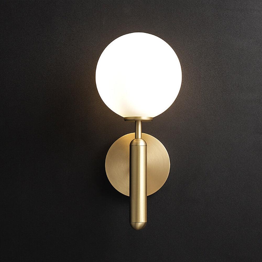 Przytulia Dom | Lampa Ścienna E14 – Skandynawska Lampa Ścienna Mosiądz i Szkło