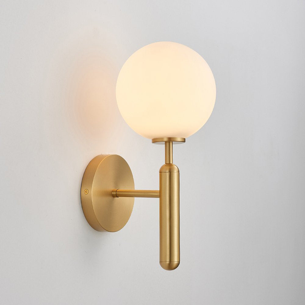 Przytulia Dom | Lampa Ścienna E14 – Skandynawska Lampa Ścienna Mosiądz i Szkło