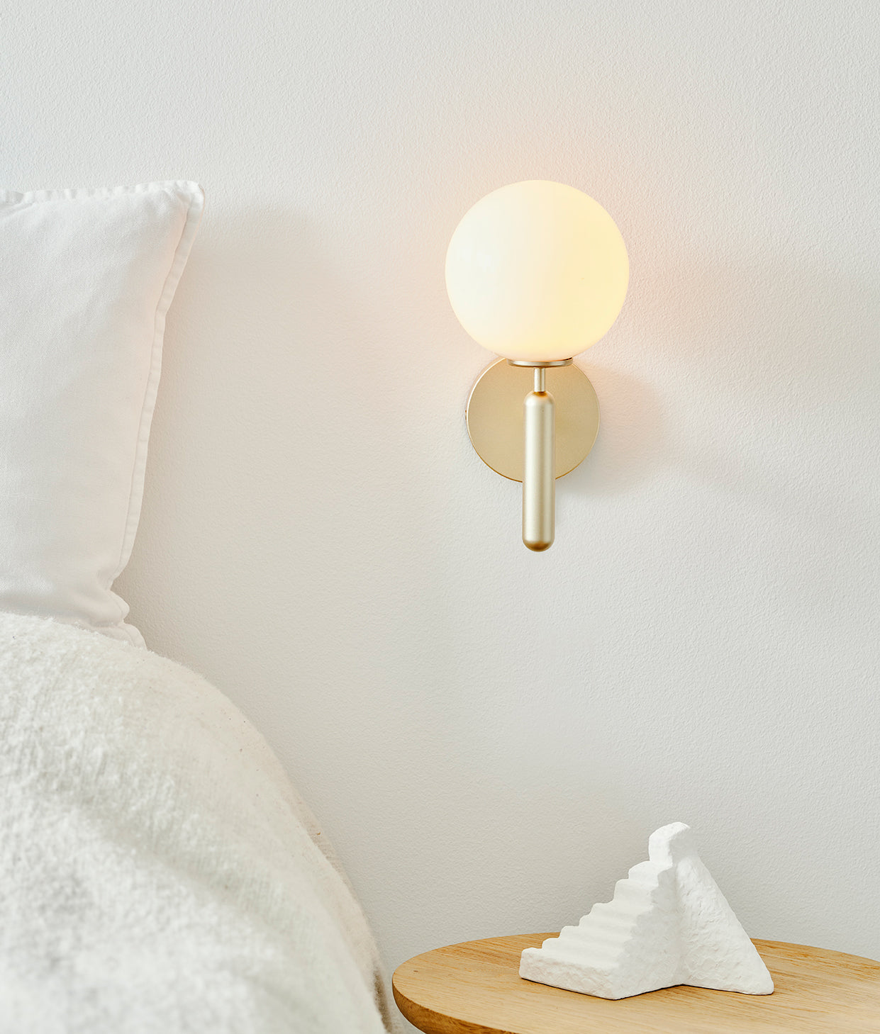 Przytulia Dom | Lampa Ścienna E14 – Skandynawska Lampa Ścienna Mosiądz i Szkło