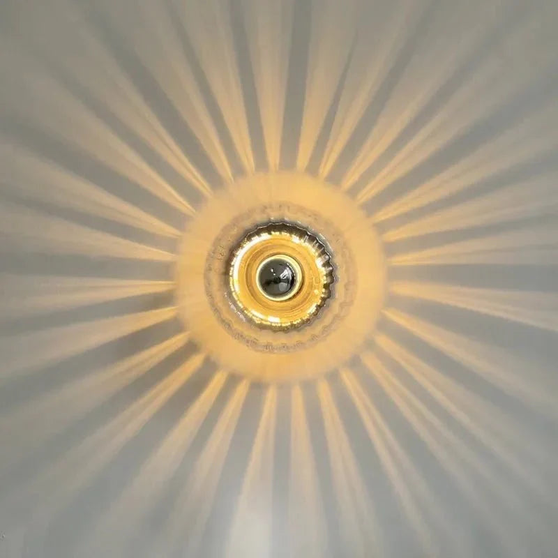 Przytulia Dom | Skandynawska Lampa Ścienna Bauhaus E14 – Szklana Lampa Wewnętrzna Metal + Szkło