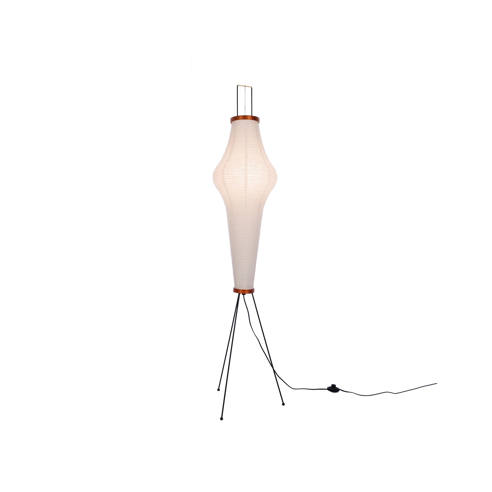 Przytulia Dom | Lampa Podłogowa z Papieru Ryżowego E27 – Designerska Lampa Stojąca Styl Japandi