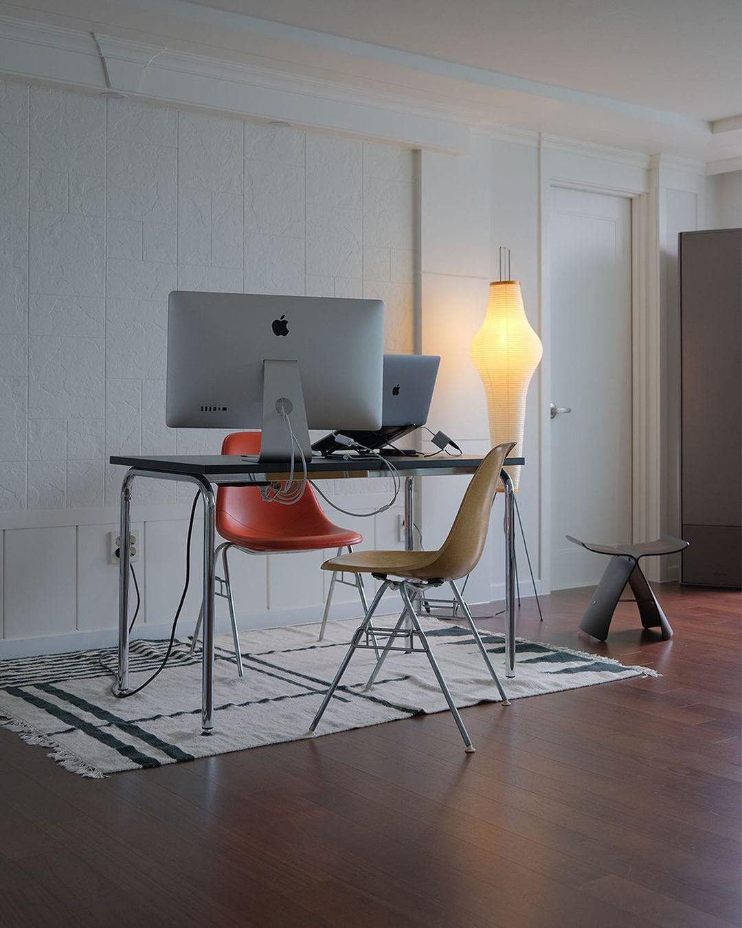 Przytulia Dom | Lampa Podłogowa z Papieru Ryżowego E27 – Designerska Lampa Stojąca Styl Japandi