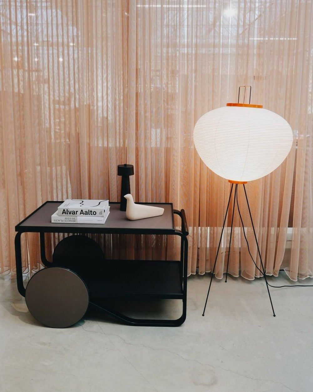Przytulia Dom | Lampa Podłogowa z Papieru Ryżowego E27 – Designerska Lampa Stojąca Styl Japandi
