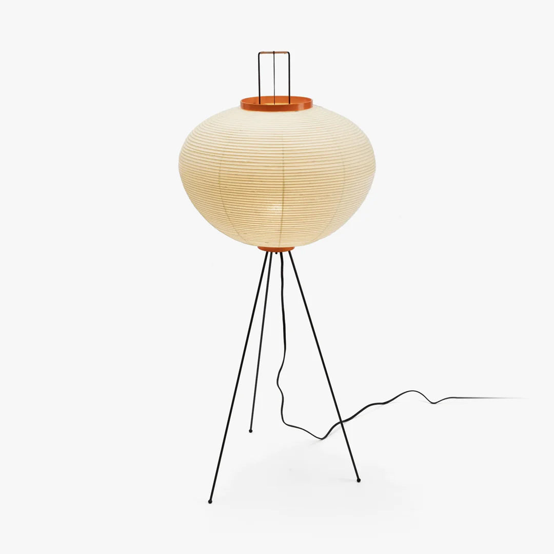 Przytulia Dom | Lampa Podłogowa z Papieru Ryżowego E27 – Designerska Lampa Stojąca Styl Japandi