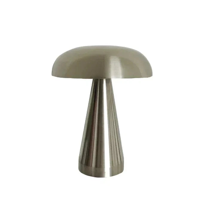 Przytulia Dom | Retro Lampa Stołowa LED Grzybek – Bezprzewodowa, Dimmable, Dotykowa USB