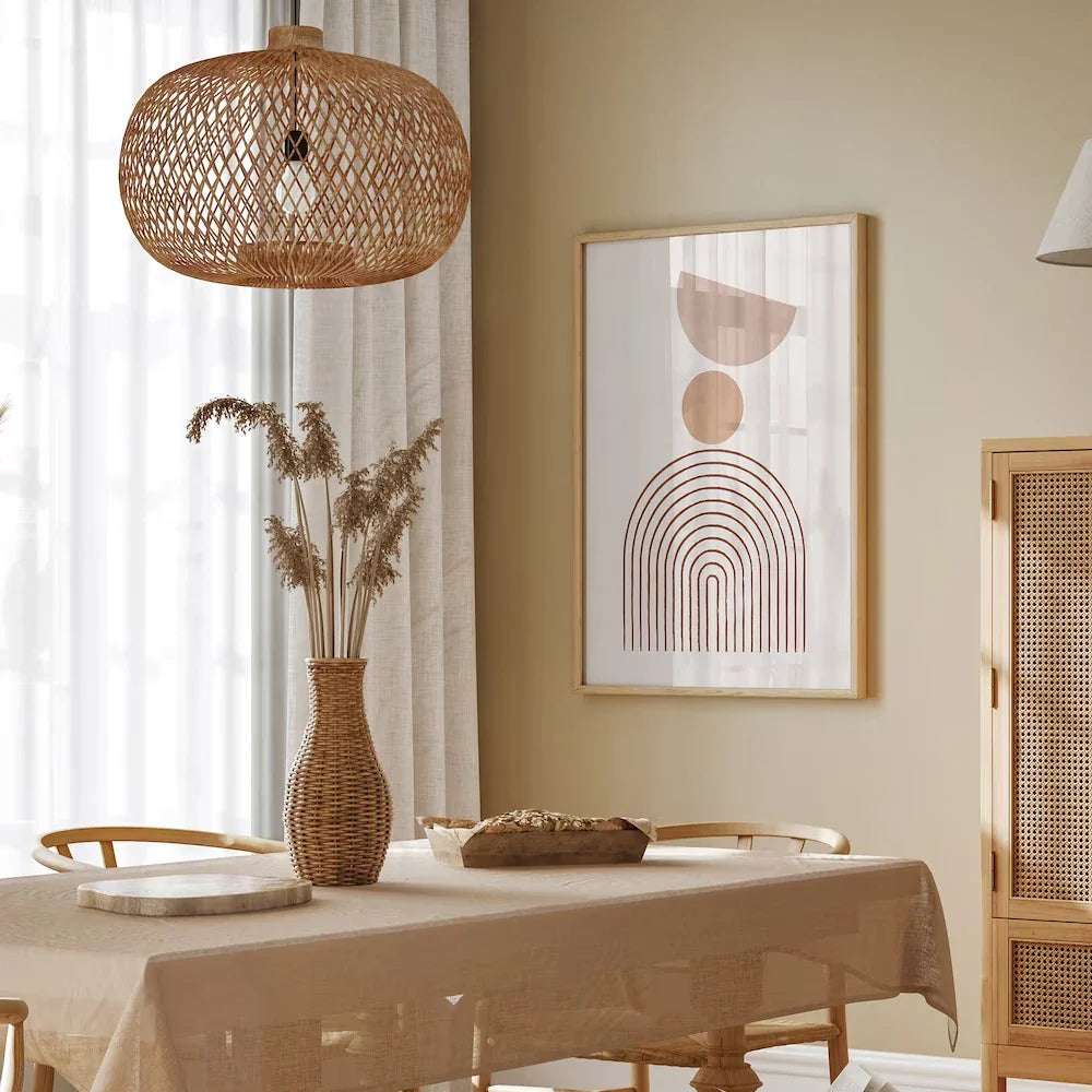 Przytulia Dom | Abstrakcyjne Beżowe Plakaty na Płótnie – Minimalistyczne Dekoracje Ścienne Boho