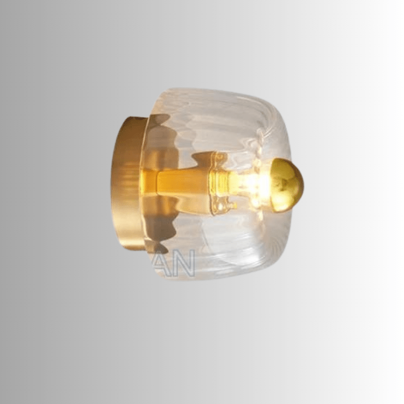 Przytulia Dom | Skandynawska Lampa Ścienna Bauhaus E14 – Szklana Lampa Wewnętrzna Metal + Szkło