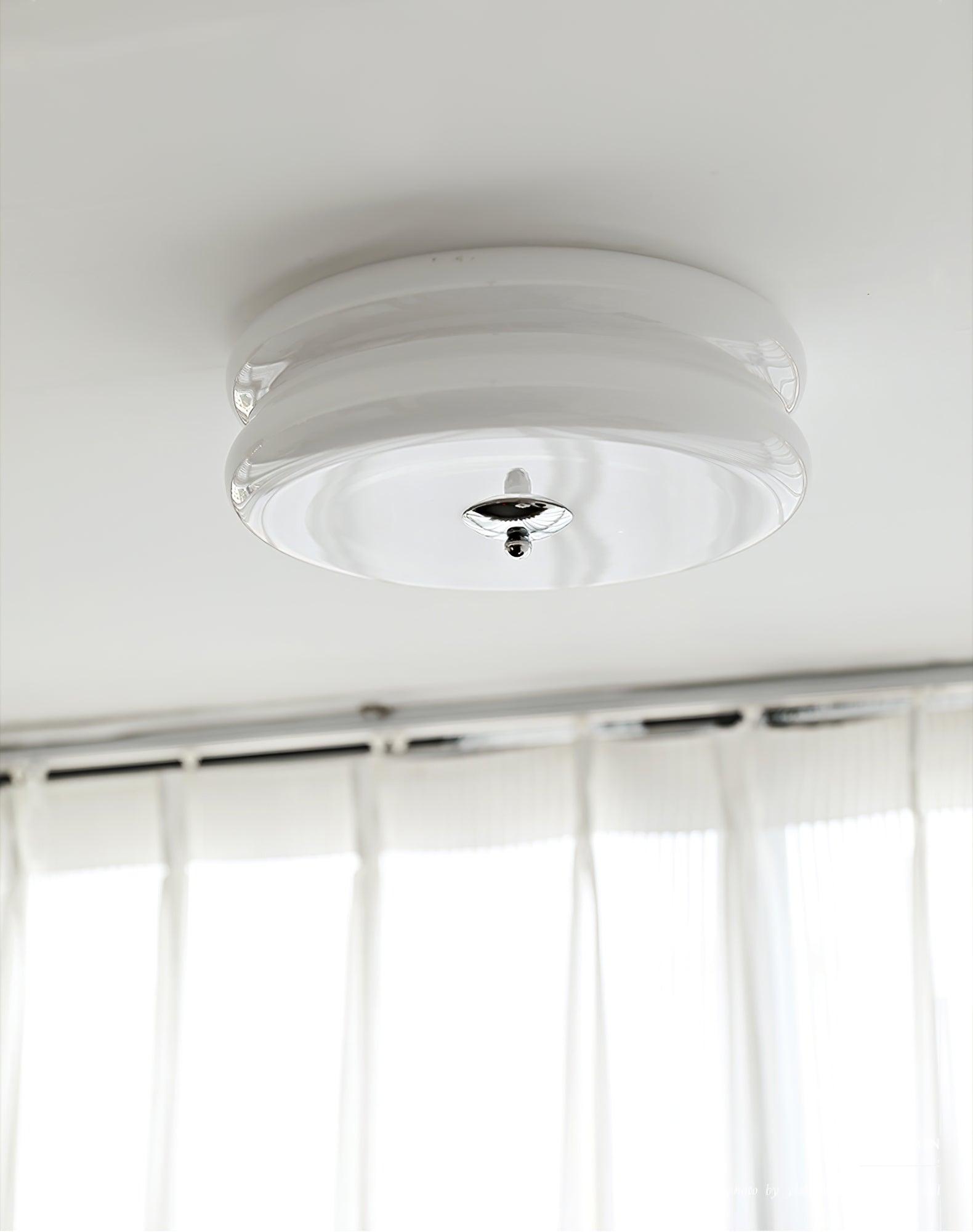 Przytulia Dom | Art Deco Vintage Lampa Sufitowa LED 24W – Plafon Szklany 3000K–6000K