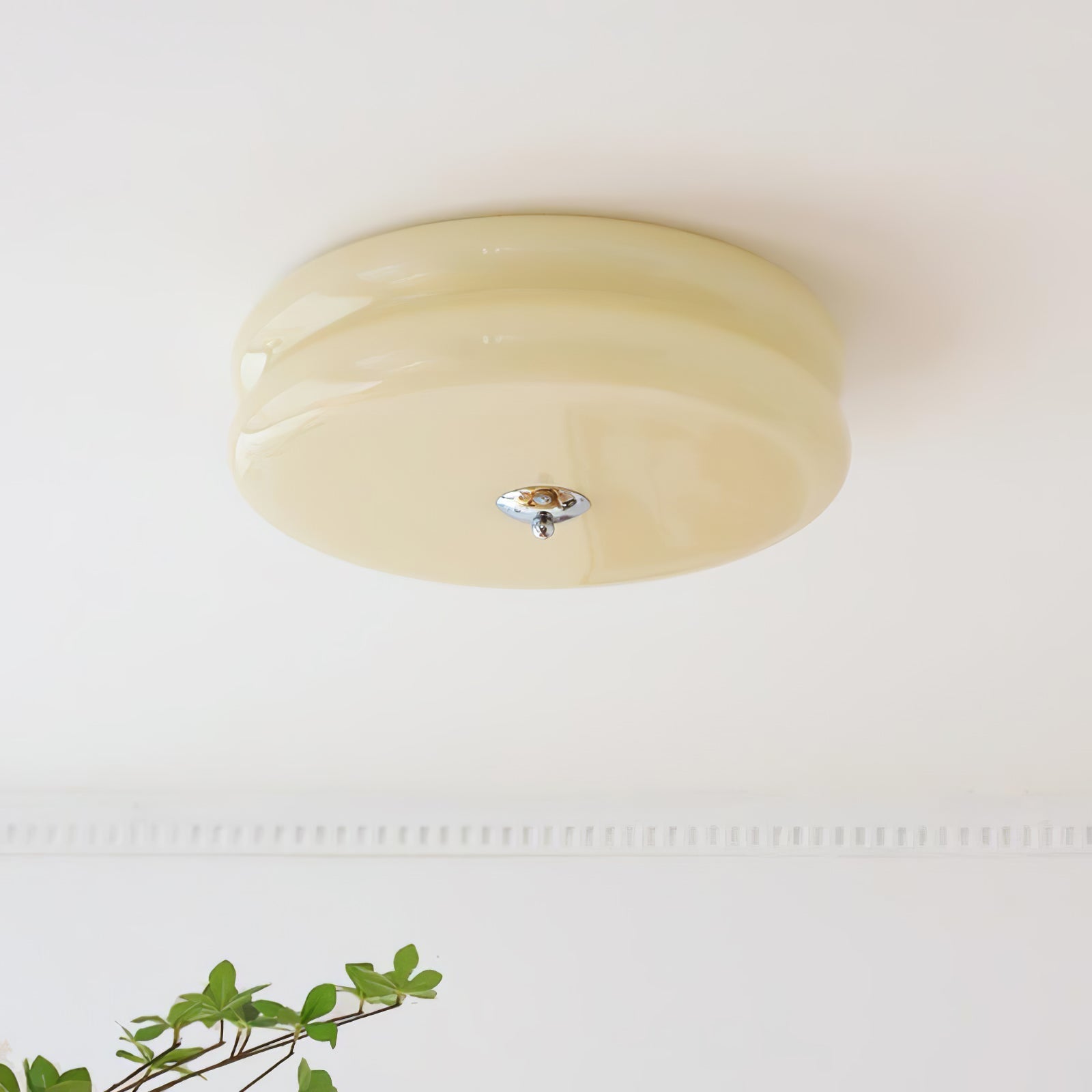 Przytulia Dom | Art Deco Vintage Lampa Sufitowa LED 24W – Plafon Szklany 3000K–6000K