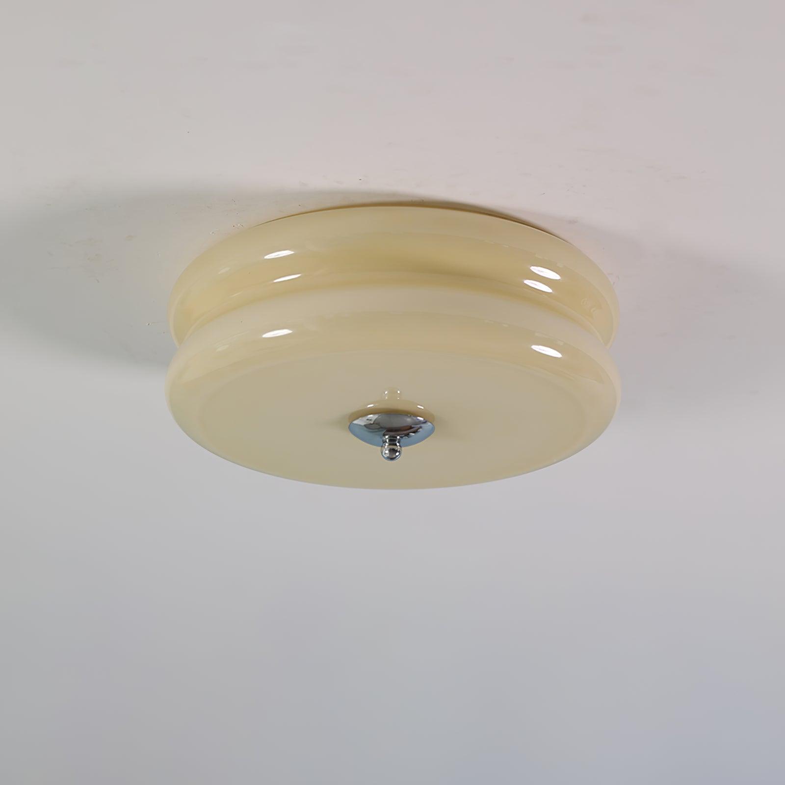 Przytulia Dom | Art Deco Vintage Lampa Sufitowa LED 24W – Plafon Szklany 3000K–6000K
