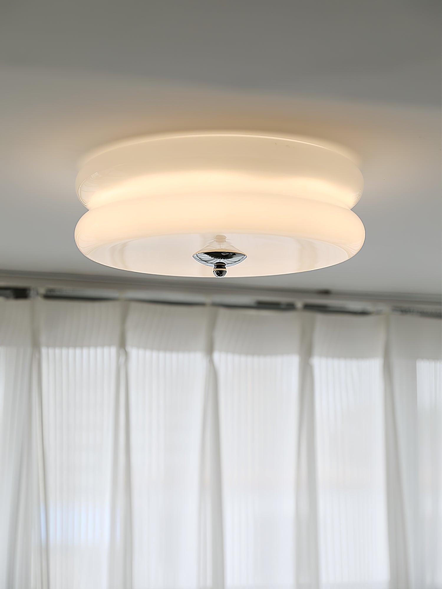 Przytulia Dom | Art Deco Vintage Lampa Sufitowa LED 24W – Plafon Szklany 3000K–6000K