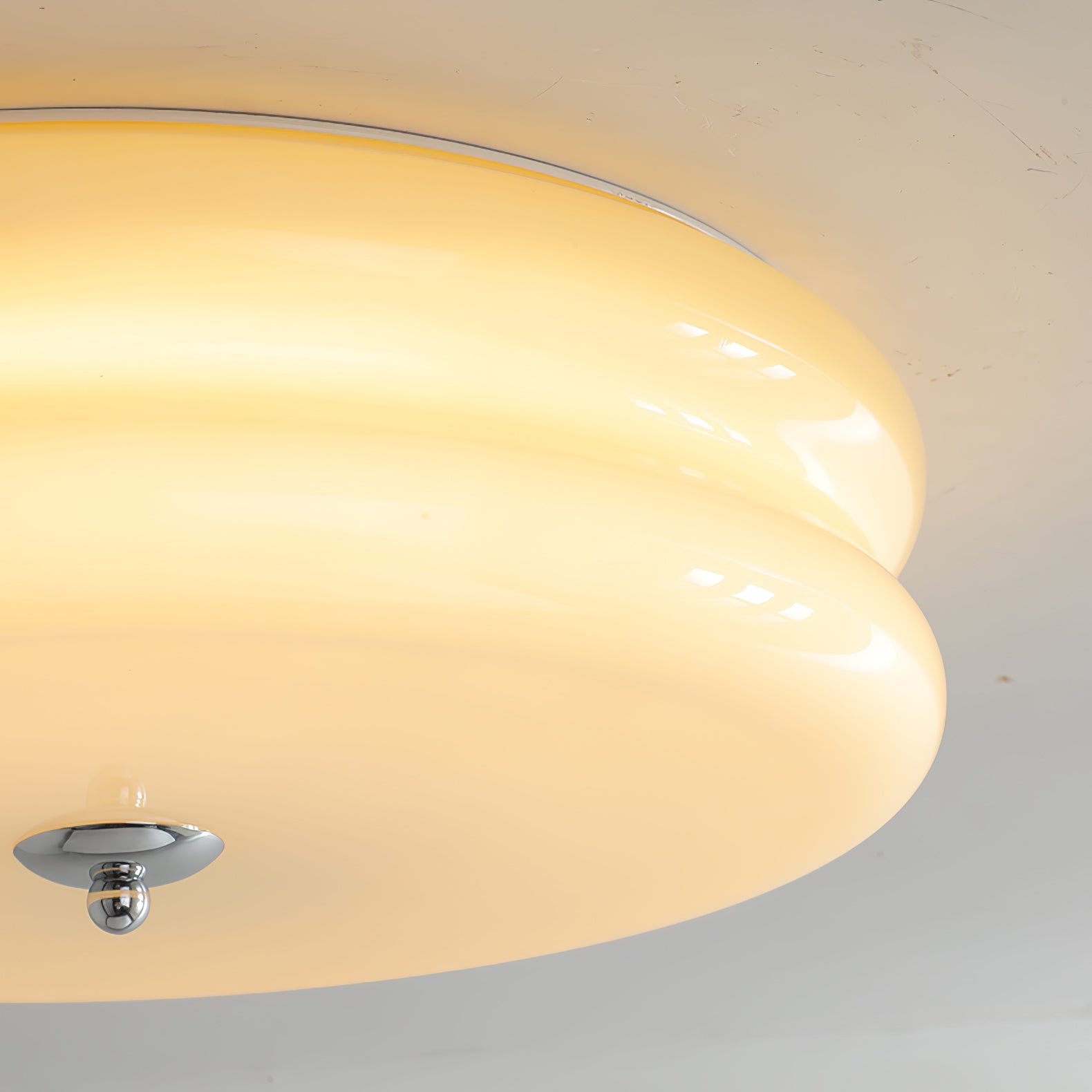 Przytulia Dom | Art Deco Vintage Lampa Sufitowa LED 24W – Plafon Szklany 3000K–6000K