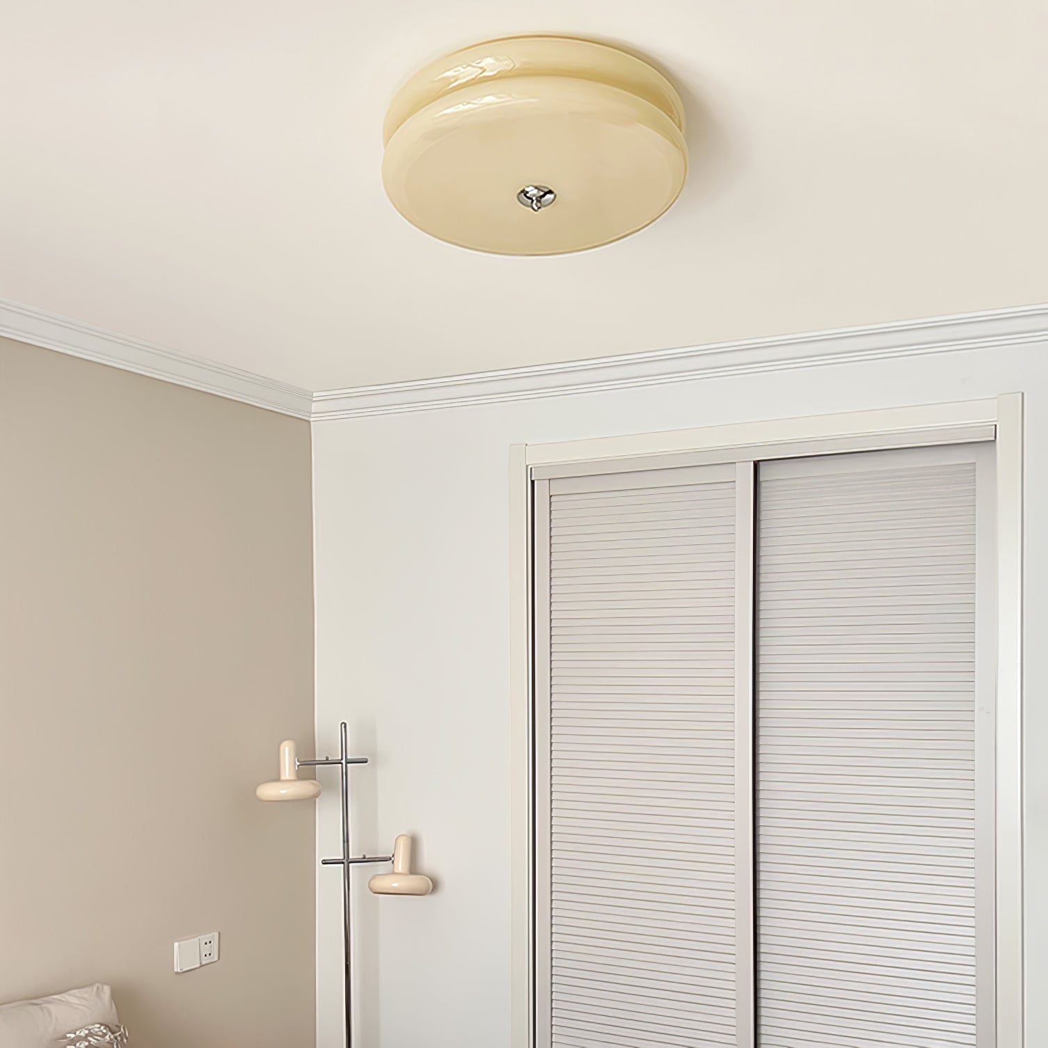 Przytulia Dom | Art Deco Vintage Lampa Sufitowa LED 24W – Plafon Szklany 3000K–6000K