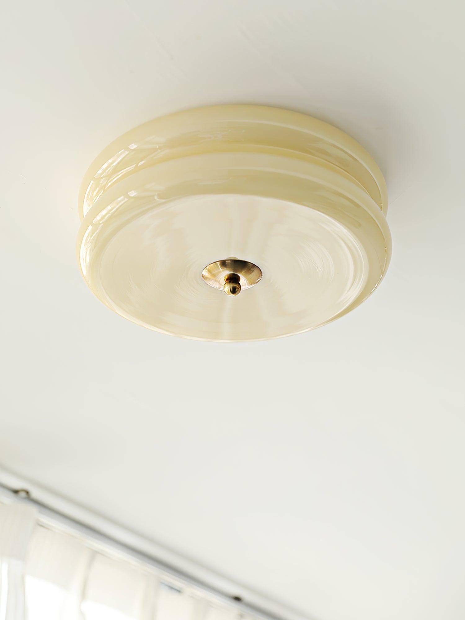 Przytulia Dom | Art Deco Vintage Lampa Sufitowa LED 24W – Plafon Szklany 3000K–6000K
