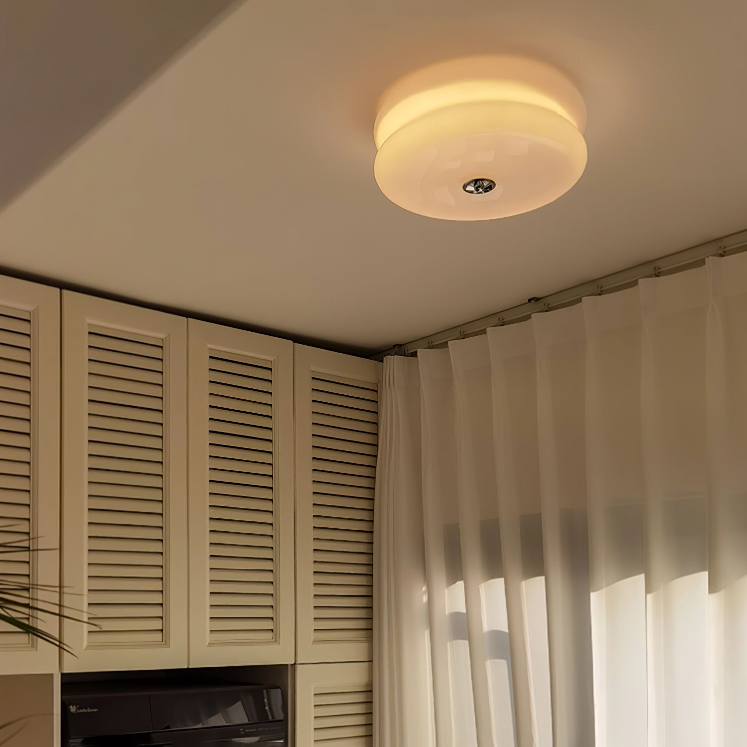 Przytulia Dom | Art Deco Vintage Lampa Sufitowa LED 24W – Plafon Szklany 3000K–6000K
