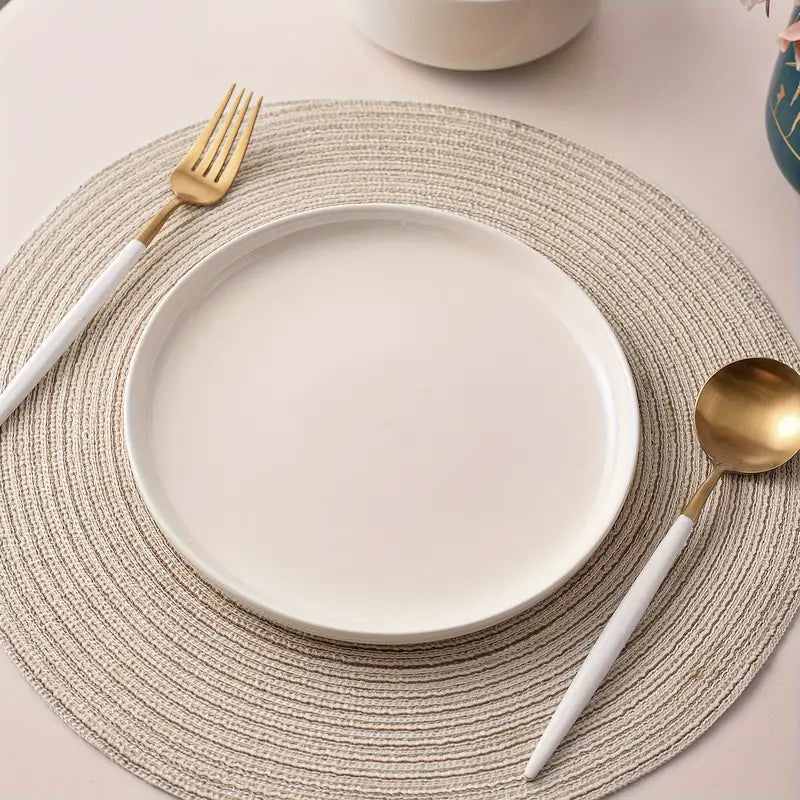 Przytulia Dom | 12-Elementowy Zestaw Obiadowy z Białej Porcelany dla 4 Osób – Talerze i Miski – Serwis Stołowy