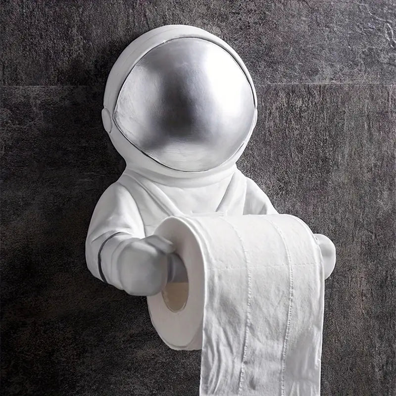 Przytulia Dom | Uchwyt na Papier Toaletowy Astronauta – Dekoracyjny Wieszak Łazienkowy